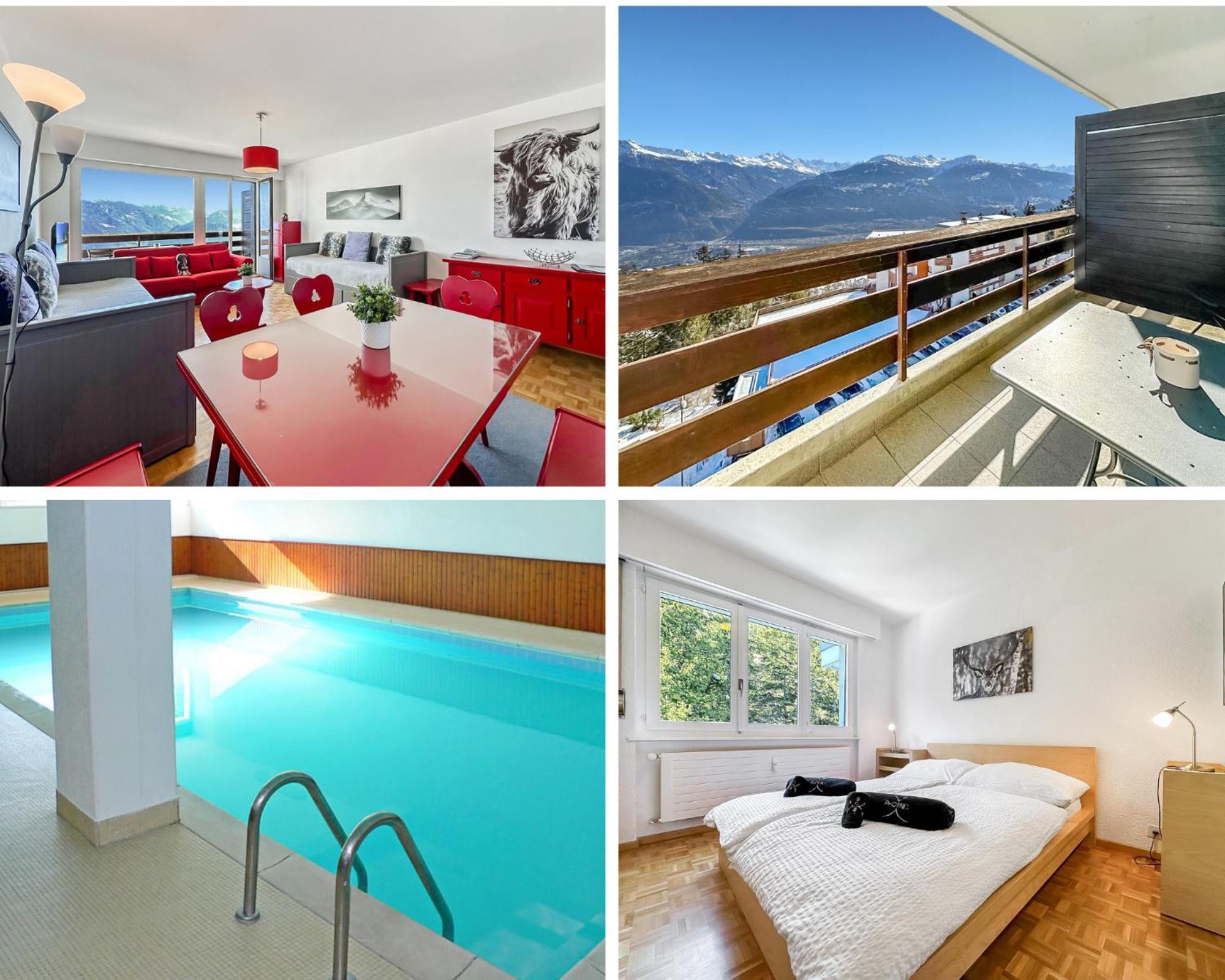 Pied-a-terre In Crans-montana, Pool And View - Swiss Alps Apartment